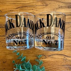Jack Daniels Old No. 7 Pair of Whiskey Glasses